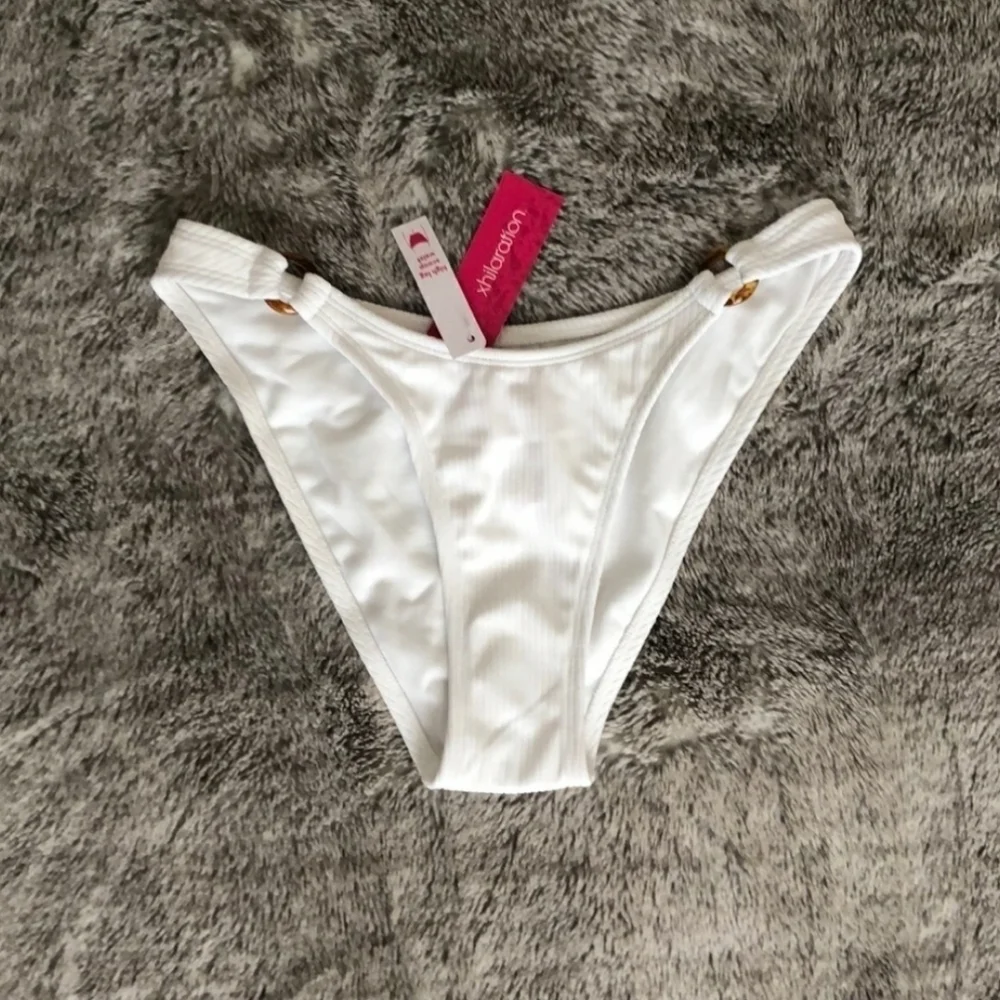 NWT Xhilaration Ribbed Ring Side Cheeky High Leg Bikini Bottom XL